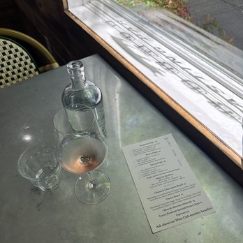 Cochon Tasting Bar - Solo tasting at a cool table with a snapshot of the day's menu - Wine Tasting Room Near Me - Sonoma, California
