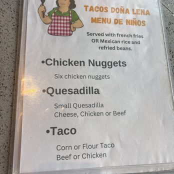 Tacos Doña Lena - Menu - Mexican Near Me - Houston, Texas Tacos Doña Lena - Menu - Mexican Near Me - Houston, Texas