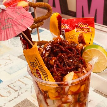 La Michoacana - a cup of ice cream with fruit and candy - Ice Cream & Frozen Yogurt Near Me - Yakima, Washington
