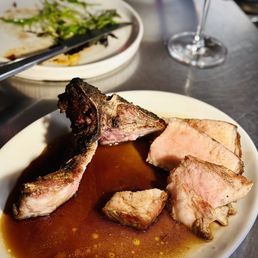 Pork chop, sorry that we dug in before I snapped the pic Pork chop, sorry that we dug in before I snapped the pic