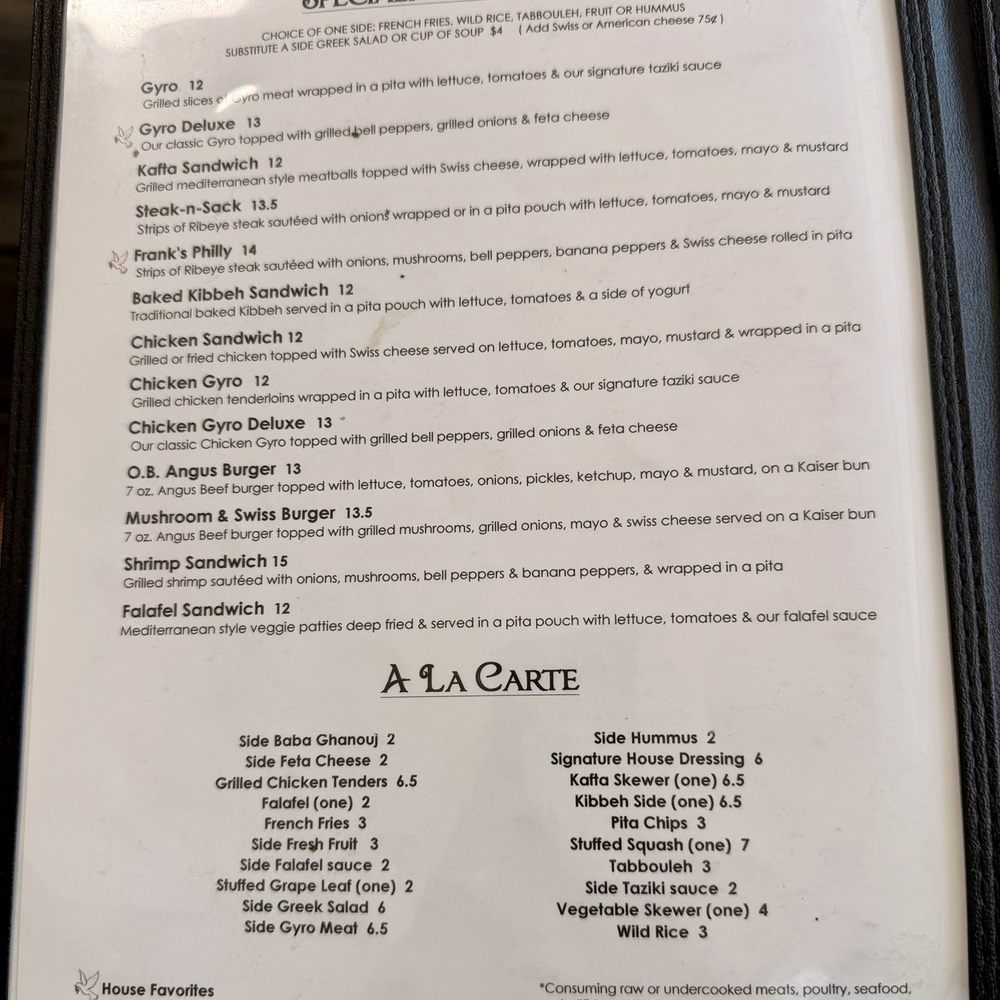 Olive Branch - Menu - Mediterranean Near Me - Birmingham, Alabama