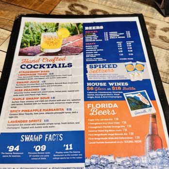 The Swamp Restaurant - Menu 3 - Venues & Event Spaces Near Me - Gainesville, Florida The Swamp Restaurant - Menu 3 - Venues & Event Spaces Near Me - Gainesville, Florida