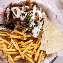 PITA Mediterranean Street Food - Cumming - Gyro plate w/gluten free pita
