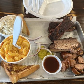 Smoke'N Ash BBQ - 3 Meats Plate - Barbeque Near Me - Arlington, Texas