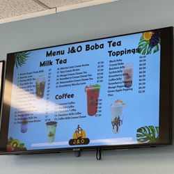 J & O Boba Tea - Menu