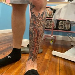 Blue Honeymoon Tattoo - Leg sleeve