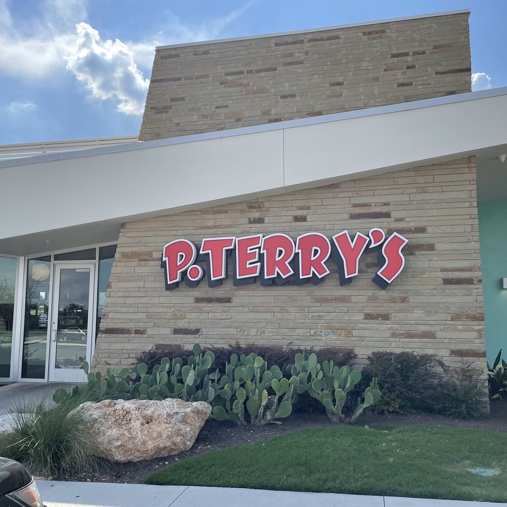P. Terry's Burger Stand - The front has a retro feel - Fast Food Near Me - Georgetown, Texas P. Terry's Burger Stand - The front has a retro feel - Fast Food Near Me - Georgetown, Texas