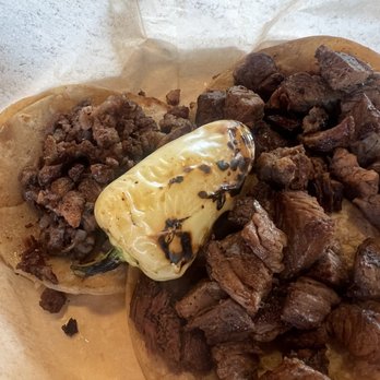 Primecut Taqueria - 1 beef ribs taco and two arrachera tacos - Tacos Near Me - Rancho Cucamonga, California Primecut Taqueria - 1 beef ribs taco and two arrachera tacos - Tacos Near Me - Rancho Cucamonga, California