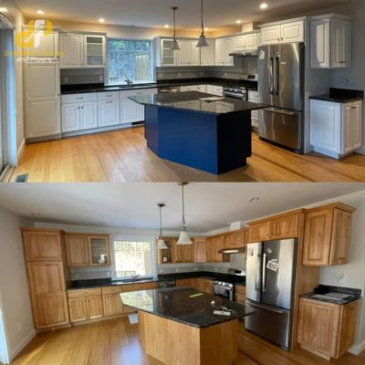 Kitchen Cabinet Painting - This was a kitchen cabinet painting / refinishing project. Kitchen Cabinet Painting - This was a kitchen cabinet painting / refinishing project.