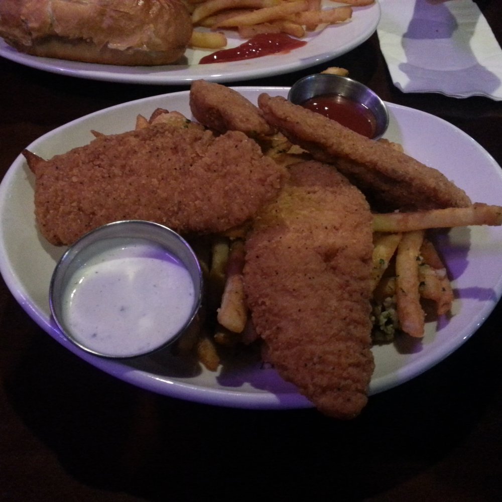 Bar 101 Eats & Drinks - Chicken McStrips with non-garlic non-fries - Sports Bars Near Me - Roseville, California Bar 101 Eats & Drinks - Chicken McStrips with non-garlic non-fries - Sports Bars Near Me - Roseville, California