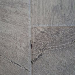 So a few missed spots on the grout no big deal . A tile in a corner wrong way . So a few missed spots on the grout no big deal . A tile in a corner wrong way .