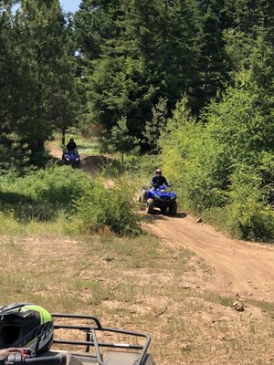 ATV Guided Tours & Rentals - Take a ride into the wild on well maintained trails, through beautiful pine forests populated with elk, deer, and if you’re lucky, the occasional bob cat, before opening out to breathtaking, panoramic views of the imposing and snowcapped Mount Stewart. Our fleet consists of the best well maintained can-am products
Guided Tours: For Beginners and those who question there sense of direction. Guided Tours ride at comfortable pace and come with full assistance

Rentals: For the more experienced and those familiar with the area and terrain. Take your adventure into your own hands.