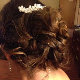 My hair was perfectly done for my beach wedding.