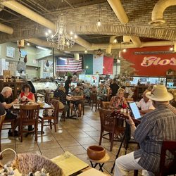 Inside the restaurant.