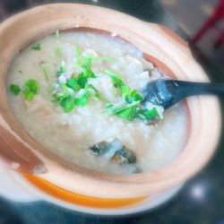 Preserved egg and meat congee