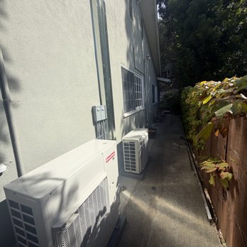 US1 Heating & Air - Three high-efficiency inverter heat pumps installed cleanly, with protected line sets and dedicated electrical connections. - Heating & Air Conditioning/HVAC Near Me - Northridge, California US1 Heating & Air - Three high-efficiency inverter heat pumps installed cleanly, with protected line sets and dedicated electrical connections. - Heating & Air Conditioning/HVAC Near Me - Northridge, California