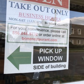 Bo Ne Restaurant - a sign in the window - Vietnamese Near Me - Woodbury, New Jersey