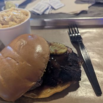 Stack City BBQ & Beer - Texas O.G. w/ sliced brisket - Barbeque Near Me - Austin, Texas