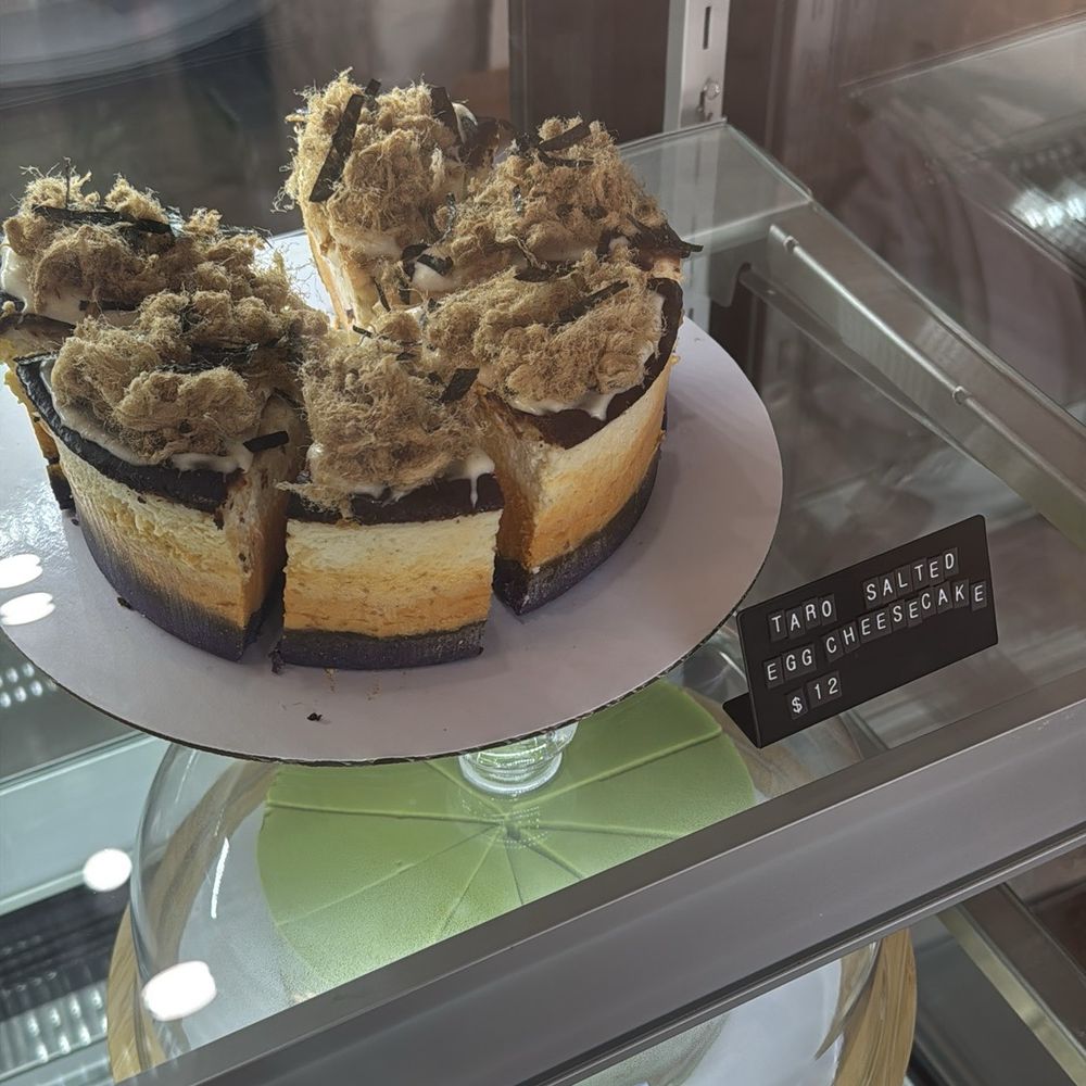 Chim Chim - ube salted egg yolk pork floss burnt cheesecake - Bakeries Near Me - New York, New York Chim Chim - ube salted egg yolk pork floss burnt cheesecake - Bakeries Near Me - New York, New York