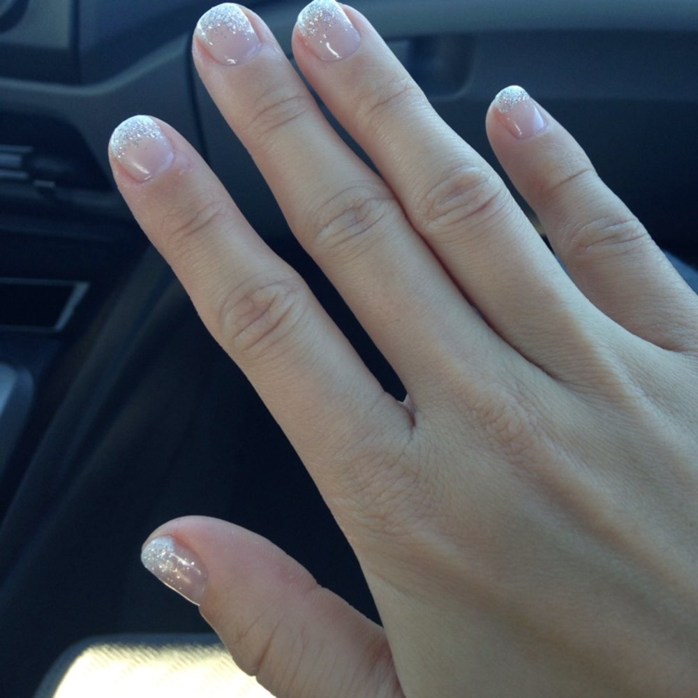 Modern Nails - Frosted glitter gel tips by Annie - Nail Salons Near Me - Las Vegas, Nevada Modern Nails - Frosted glitter gel tips by Annie - Nail Salons Near Me - Las Vegas, Nevada