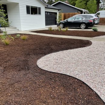 NW Quality Construction & Hardscape - Front finished with deco rock/mulch - Landscaping Near Me