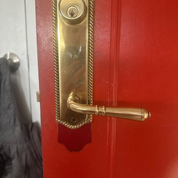 The Door Doctor - Custom lock installed on a door from the 50's Not an easy fit or find , but Door Doctors did it ! - Garage Door Services Near Me - Pleasanton, California The Door Doctor - Custom lock installed on a door from the 50's Not an easy fit or find , but Door Doctors did it ! - Garage Door Services Near Me - Pleasanton, California