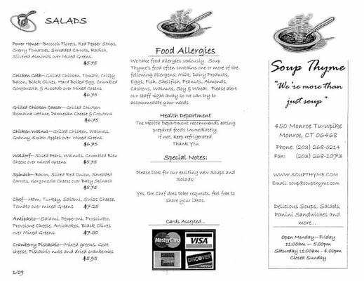 Menu photo 3 Soup Thyme Monroe, CT