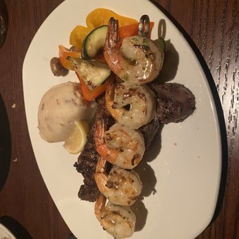 The Keg Steakhouse + Bar - New York sirloin with jumbo prawns - Steakhouses Near Me - Burnaby, British Columbia The Keg Steakhouse + Bar - New York sirloin with jumbo prawns - Steakhouses Near Me - Burnaby, British Columbia