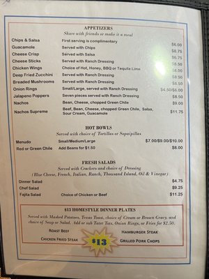 Menu photo 2 Prescilliano's Cafe Cuba, NM Menu photo 2 Prescilliano's Cafe Cuba, NM