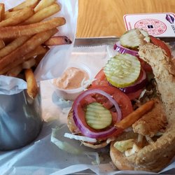 Knockout Sports Bar - Whitefish Po'Boy with Fries