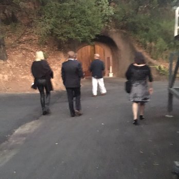 Fairwinds Estate Winery - The walk up to the big doors into the cave - Wineries Near Me - Calistoga, California