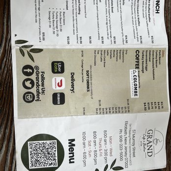 Grand Cafe And Bistro - Menu - Pizza Near Me - Elizabeth, New Jersey Grand Cafe And Bistro - Menu - Pizza Near Me - Elizabeth, New Jersey