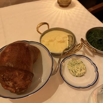 La Tête d'Or by Daniel - Popover, mashed potatoes, cream spinach (sides with the prime rib) - Steakhouses Near Me - New York, New York La Tête d'Or by Daniel - Popover, mashed potatoes, cream spinach (sides with the prime rib) - Steakhouses Near Me - New York, New York