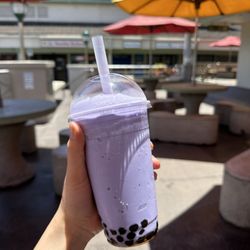 Angel's Ice Cream - Ube Milkshake with Boba; so incredibly delicious