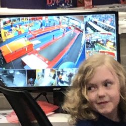 FlipNFun Gymnastics - Security decides it's time to play!