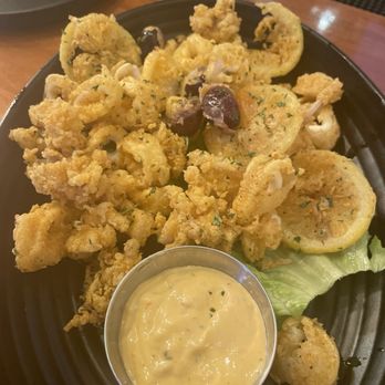 Three Pines Bistro & Bar - Fritto Misto (calamari olives and lemons) - Comfort Food Near Me - Colfax, California Three Pines Bistro & Bar - Fritto Misto (calamari olives and lemons) - Comfort Food Near Me - Colfax, California