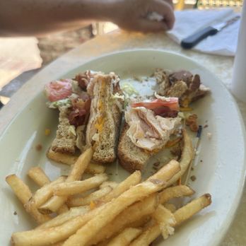 Trapani's Eatery - Club sandwich (half eaten might I add) - Cafes Near Me - Bay St Louis, Mississippi