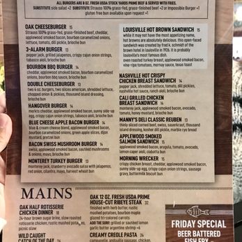 OAK at The Glen - Menu #2 (9.11.20) - Bars Near Me - Glenview, Illinois