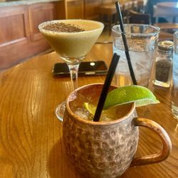 Minervas - This is their Moscow mule and an espresso martini.