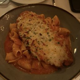 Spicy Rigatoni Vodka with Chicken Milanese
