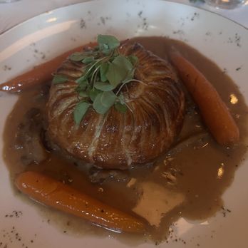 Knox Bistro - Beef, pork and spinach in puff pastry (it was a special) with the world's most perfect carrots. - Breakfast & Brunch Near Me - Dallas, Texas