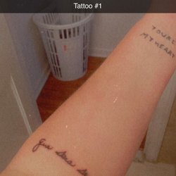 Grace Tattoo - My grandma's handwriting with music note. The song she sang to me when I was younger