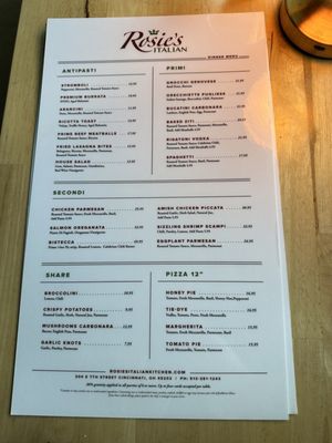 Menu photo 2 Rosie’s Italian Cincinnati, OH Menu photo 2 Rosie’s Italian Cincinnati, OH