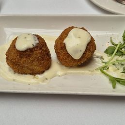 Arancini appy. The sauce tastes like bottled Ceasar dressing and overwhelmed the dish. Arancini appy. The sauce tastes like bottled Ceasar dressing and overwhelmed the dish.