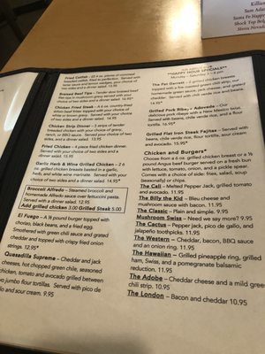 Menu photo 5 Adobe Springs Cafe Silver City, NM