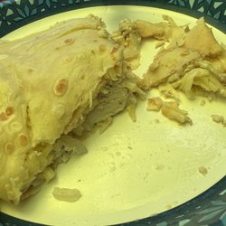 A little Paris - Savory crepe partially consumed...the "Latin Quarter "
