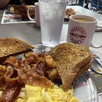 Breakfast At Diana’s - Three eggs, home fries, bacon, and rye toast. - Breakfast & Brunch Near Me - Uncasville, Connecticut