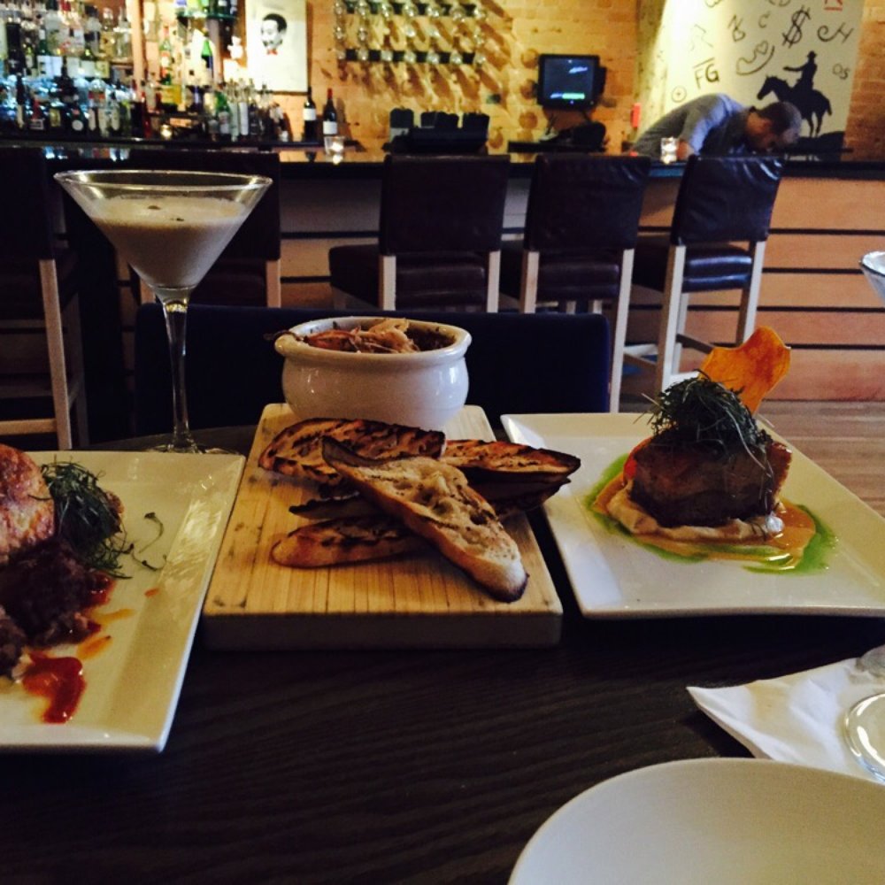 Plonk - Foie gras, black mushroom dip, pork belly, Speedball cocktails, and a view of the bar - Cocktail Bars Near Me - Missoula, Montana