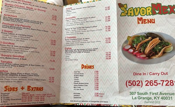 Menu photo 1 SavorMex Authentic Mexican Food La Grange, KY Menu photo 1 SavorMex Authentic Mexican Food La Grange, KY
