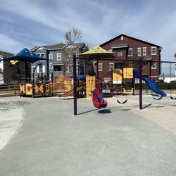 Nice playground area with well kept structures and lots of variety for little ones.